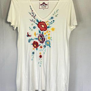 Johnny Was Los Angeles embroidered shirt Large